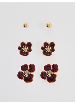 Reserved - Zestaw kolczyków - bordowy ze sklepu Reserved w kategorii Kolczyki - zdjęcie 187594462