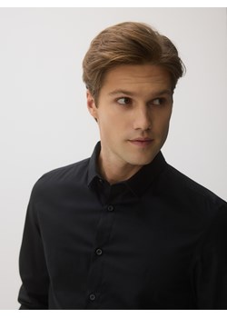 Reserved - Bawełniana koszula slim fit - czarny ze sklepu Reserved w kategorii Koszule męskie - zdjęcie 187594612
