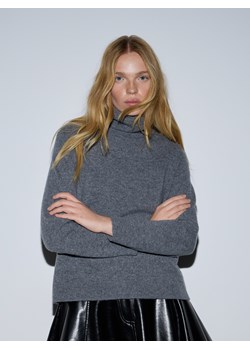 Reserved - Wełniany sweter z golfem - szary ze sklepu Reserved w kategorii Swetry damskie - zdjęcie 187595590