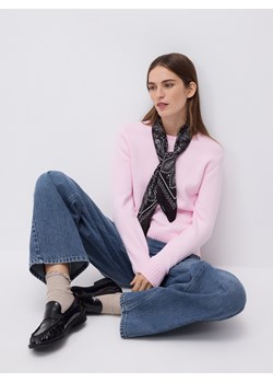 Reserved - Sweter z wiskozą - różowy ze sklepu Reserved w kategorii Swetry damskie - zdjęcie 187595703