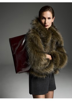 Reserved - Duża torebka na ramię - mahoniowy ze sklepu Reserved w kategorii Listonoszki - zdjęcie 187596032