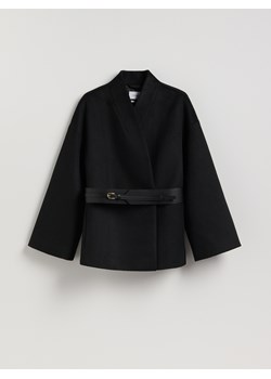 Reserved - Kurtka z dodatkiem wełny - czarny ze sklepu Reserved w kategorii Kurtki damskie - zdjęcie 187596054