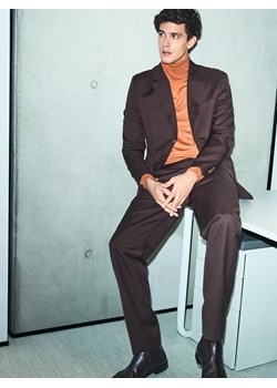 Reserved - Garniturowe spodnie slim fit - mahoniowy ze sklepu Reserved w kategorii Spodnie męskie - zdjęcie 187596120
