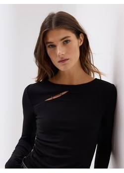 Reserved - Bluzka z ozdobnym detalem - czarny ze sklepu Reserved w kategorii Bluzki damskie - zdjęcie 187596343