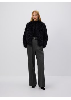 Reserved - Spodnie z paskiem - ciemnoszary ze sklepu Reserved w kategorii Spodnie damskie - zdjęcie 187596390