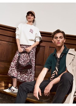 Sinsay - Bluza z nadrukiem na plecach - kremowy ze sklepu Sinsay w kategorii Bluzy damskie - zdjęcie 187597341