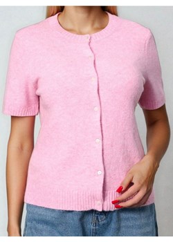 Sinsay - Kardigan z krótkim rękawem z domieszką wełny - różowy ze sklepu Sinsay w kategorii Swetry damskie - zdjęcie 187597422