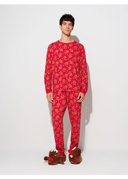 Sinsay - Bawełniana piżama dwuczęściowa - czerwony ze sklepu Sinsay w kategorii Piżamy męskie - zdjęcie 187597460