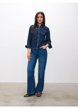 Sinsay - Jeansy wide leg - granatowy ze sklepu Sinsay w kategorii Jeansy damskie - zdjęcie 187597513