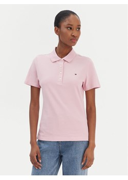 Tommy Hilfiger Polo 1985 WW0WW43225 Różowy Slim Fit ze sklepu MODIVO w kategorii Bluzki damskie - zdjęcie 187598482