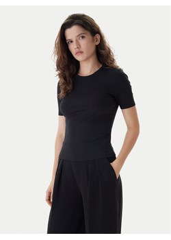 Calvin Klein T-Shirt LV044D246G Czarny Slim Fit ze sklepu MODIVO w kategorii Bluzki damskie - zdjęcie 187598491