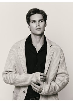 Reserved - Kardigan z domieszką wełny - jasnoszary ze sklepu Reserved w kategorii Swetry damskie - zdjęcie 187599484