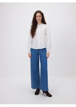 Reserved - Koszula z ażurową wstawką - biały ze sklepu Reserved w kategorii Koszule damskie - zdjęcie 187599624