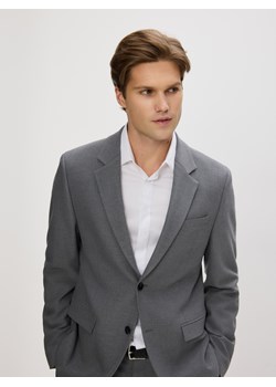 Reserved - Marynarka regular z dodatkiem wiskozy - ciemnoszary ze sklepu Reserved w kategorii Marynarki męskie - zdjęcie 187599804