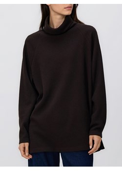 Reserved - Długa bluza z golfem - ciemnobrązowy ze sklepu Reserved w kategorii Bluzy damskie - zdjęcie 187599962