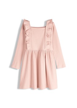 GATE Prążkowana sukienka z falbankami 4Y ze sklepu gateshop w kategorii Sukienki dziewczęce - zdjęcie 187600034