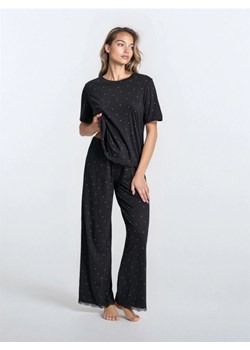 Sinsay - Piżama dwuczęściowa z domieszką wiskozy - czarny ze sklepu Sinsay w kategorii Piżamy damskie - zdjęcie 187600850