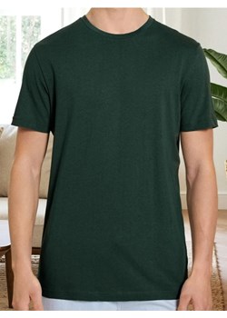 Sinsay - Bawełniana koszulka z krótkim rękawem - zielony ze sklepu Sinsay w kategorii T-shirty męskie - zdjęcie 187600900