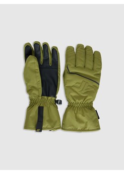 Męskie rękawiczki narciarskie Thinsulate z membraną NeoDry 4FRAW25AFGLM220 - zielone ze sklepu Sportstylestory.com w kategorii Rękawiczki męskie - zdjęcie 187601041