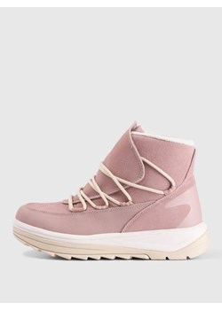 Damskie buty zimowe śniegowce SNOWDROP 4F 4FRAW25FSBSF042 - różowe ze sklepu Sportstylestory.com w kategorii Śniegowce damskie - zdjęcie 187601081