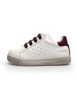Naturino Skórzane sneakersy "Hasselt" w kolorze białym ze sklepu Limango Polska w kategorii Buty sportowe dziecięce - zdjęcie 187601204