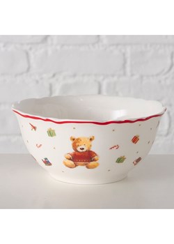 Boltze Miska &quot;Bailey&quot; w kolorze biało-czerwono-jasnobrązowym na musli - Ø 14 cm ze sklepu Limango Polska w kategorii Naczynia - zdjęcie 187601440