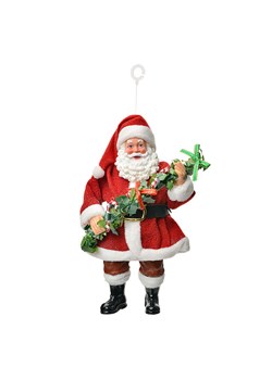 Clayre &amp; Eef Zawieszka dekoracyjna w kolorze czerwonym - wys. 17 cm ze sklepu Limango Polska w kategorii Dekoracje - zdjęcie 187601741