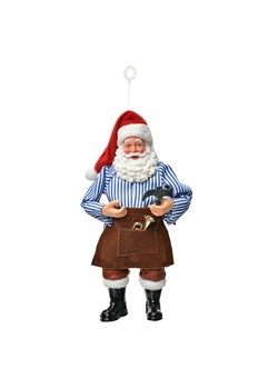 Clayre &amp; Eef Zawieszka dekoracyjna w kolorze błękitno-brązowym - wys. 17 cm ze sklepu Limango Polska w kategorii Dekoracje - zdjęcie 187601743