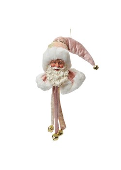 Clayre &amp; Eef Zawieszka dekoracyjna w kolorze jasnoróżowo-białym - wys. 68 cm ze sklepu Limango Polska w kategorii Dekoracje - zdjęcie 187601763