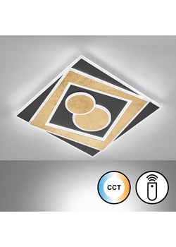 FISCHER &amp; HONSEL Lampa sufitowa LED &quot;Ratio&quot; w kolorze złoto-czarnym - 50 x 6,4 x 50 cm ze sklepu Limango Polska w kategorii Oświetlenie - zdjęcie 187601820