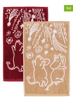 Moomin Ręczniki (2 szt.) w kolorze czerwono-beżowym dla gości - 50 x 30 cm ze sklepu Limango Polska w kategorii Ręczniki - zdjęcie 187601830