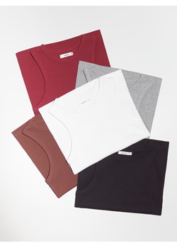 Reserved - Bawełniany top - biały ze sklepu Reserved w kategorii Bluzki damskie - zdjęcie 187603024