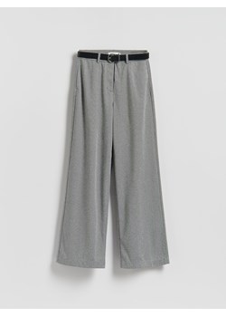 Reserved - Spodnie z paskiem - ciemnoszary ze sklepu Reserved w kategorii Spodnie damskie - zdjęcie 187603034