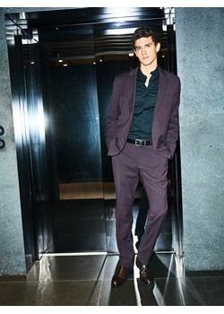 Reserved - Bawełniana koszula slim fit - czarny ze sklepu Reserved w kategorii Koszule męskie - zdjęcie 187603084