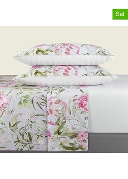 Cacharel 4-częściowy zestaw satynowy w kolorze zielono-różowym ze sklepu Limango Polska w kategorii Prześcieradła - zdjęcie 187603243