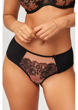 Azal Sara brazyliany z wysokim stanem, koronkowe wstawki czarny ze sklepu kontri.pl w kategorii Majtki damskie - zdjęcie 187604132