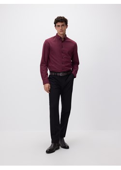 Reserved - Bawełniana koszula regular fit - bordowy ze sklepu Reserved w kategorii Koszule męskie - zdjęcie 187604392