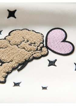 Reserved - Bawełniana bluza z aplikacją Boffie & Poko - złamana biel ze sklepu Reserved w kategorii Bluzy dziewczęce - zdjęcie 187604430