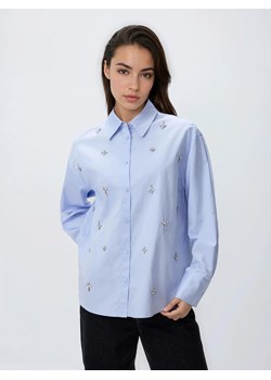 Reserved - Koszula z błyszczącymi aplikacjami - jasnoniebieski ze sklepu Reserved w kategorii Koszule damskie - zdjęcie 187604490