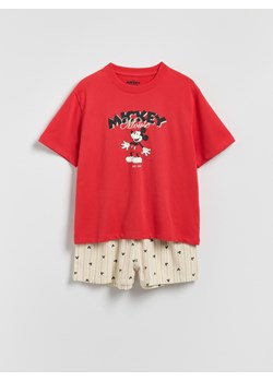 Reserved - Dwuczęściowa piżama Mickey Mouse - czerwony ze sklepu Reserved w kategorii Piżamy damskie - zdjęcie 187604643