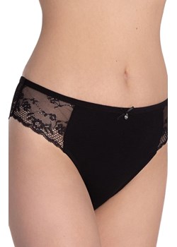 2-pak figi damskie bawełniane z koronką L-1590BI, Kolor czarno-szary, Rozmiar L, LAMA ze sklepu Primodo w kategorii Majtki damskie - zdjęcie 187605331