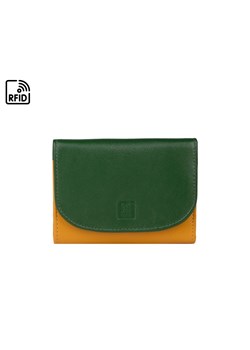 portfel skórzany zielono-pomarańczowy ze sklepu Słoń Torbalski w kategorii Portfele damskie - zdjęcie 187606862
