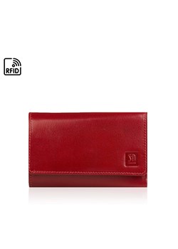 Portfel damski czerwony skórzany ze sklepu Słoń Torbalski w kategorii Portfele damskie - zdjęcie 187606900