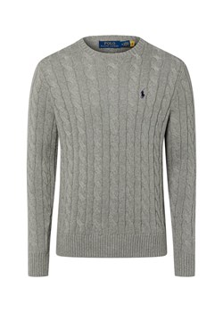 Polo Ralph Lauren Męski sweter z dzianiny Mężczyźni Bawełna szary marmurkowy ze sklepu vangraaf w kategorii Swetry męskie - zdjęcie 187607011