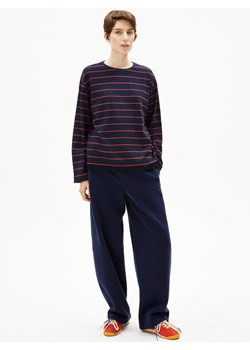 ARMEDANGELS Damska koszulka z długim rękawem - Marynaa Kobiety Bawełna granatowy w paski ze sklepu vangraaf w kategorii Bluzki damskie - zdjęcie 187607023