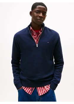 Tommy Jeans Męski sweter z dzianiny Mężczyźni Bawełna granatowy jednolity ze sklepu vangraaf w kategorii Swetry męskie - zdjęcie 187607033