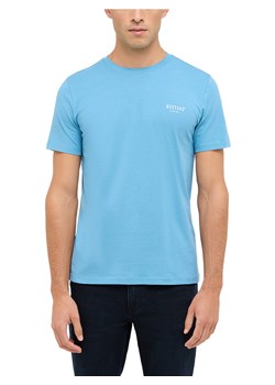 Mustang Koszulka męska - Austin Mężczyźni Bawełna niebieski jednolity ze sklepu vangraaf w kategorii T-shirty męskie - zdjęcie 187607041