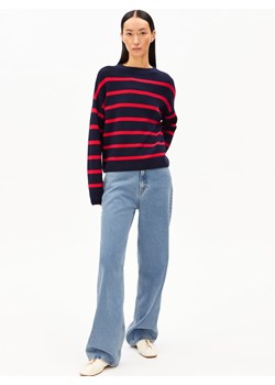 ARMEDANGELS Damski sweter z dzianiny - Merinaa Kobiety Bawełna granatowy w paski ze sklepu vangraaf w kategorii Swetry damskie - zdjęcie 187607070