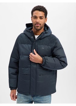 Calvin Klein Jeans Pikowana kurtka męska Mężczyźni Sztuczne włókno granatowy jednolity ze sklepu vangraaf w kategorii Kurtki męskie - zdjęcie 187607090