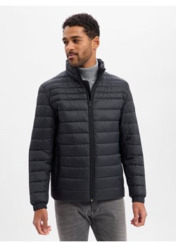BOSS Orange Męska kurtka pikowana - Oden Mężczyźni Sztuczne włókno czarny jednolity ze sklepu vangraaf w kategorii Kurtki męskie - zdjęcie 187607094